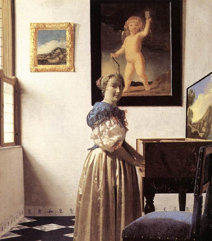 Jan Vermeer Lady Standing at Virginal